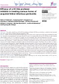 Cover page: Efficacy of a 3C-like protease inhibitor in treating various forms of acquired feline infectious peritonitis.