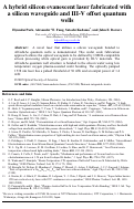 Cover page: Hybrid silicon evanescent laser fabricated with a silicon waveguide and III-V offset quantum well