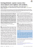 Cover page: Extrahypothalamic oxytocin neurons drive stress-induced social vigilance and avoidance.