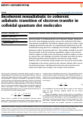 Cover page: Incoherent nonadiabatic to coherent adiabatic transition of electron transfer in colloidal quantum dot molecules