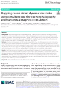 Cover page: Mapping causal circuit dynamics in stroke using simultaneous electroencephalography and transcranial magnetic stimulation