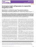 Cover page: Leveraging single-cell genomics to expand the fungal tree of life