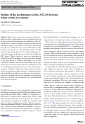 Cover page: Studies of the performance of the ATLAS detector using cosmic-ray muons