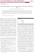 Cover page: Echocardiographic Features of Giant Right Atrial Diverticulum in a Dog