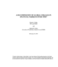 Cover page: A DECOMPOSITION OF GLOBAL LINKAGES IN FINANCIAL MARKETS OVER TIME