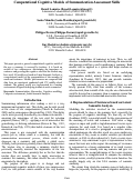 Cover page: Computational Cognitive Models of Summarization Assessment Skills