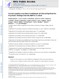 Cover page: Social cognition over time in individuals at clinical high risk for psychosis: Findings from the NAPLS-2 cohort.