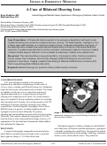 Cover page: A Case of Bilateral Hearing Loss