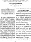 Cover page: Use of Cognitive Field Research Methods to Investigate Cultural Groups: The Case of Individual Decision Making in Middle Eastern Crowds