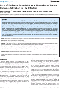 Cover page: Lack of Evidence for mtDNA as a Biomarker of Innate Immune Activation in HIV Infection