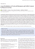 Cover page: Acute Modulation of Cortical Glutamate and GABA Content by Physical Activity