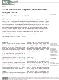 Cover page: MS in self-identified Hispanic/Latino individuals living in the US