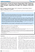 Cover page: Integration of the Beta-Catenin-Dependent Wnt Pathway with Integrin Signaling through the Adaptor Molecule Grb2