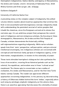 Cover page: Hemispheric Indigeneities (Review)