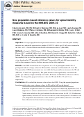 Cover page: New Population‐Based Reference Values for Spinal Mobility Measures Based on the 2009–2010 National Health and Nutrition Examination Survey