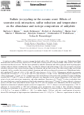 Cover page: Sulfate (re-)cycling in the oceanic crust: Effects of seawater-rock interaction, sulfur reduction and temperature on the abundance and isotope composition of anhydrite