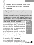 Cover page: Utilization of cardiac monitoring tests in women with nonmetastatic breast cancer treated with trastuzumab