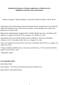 Cover page: Residential Proximity to Pesticide Application as a Risk Factor for Childhood Central Nervous System Tumors