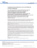 Cover page: Consensus-based perioperative protocols during the COVID-19 pandemic.