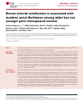 Cover page: Breast arterial calcification is associated with incident atrial fibrillation among older but not younger post-menopausal women