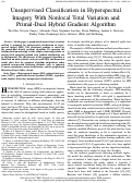 Cover page: Unsupervised Classification in Hyperspectral Imagery With Nonlocal Total Variation and Primal-Dual Hybrid Gradient Algorithm