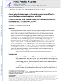 Cover page: Association Between Depression and Condom Use Differs by Sexual Behavior Group in Patients with HIV