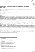 Cover page: Online videos of robotic-assisted cholecystectomies: more harm than good?