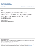 Cover page: Effects of competition and dispersal on the recruitment of the annual kelp Nereocystis luetkeana