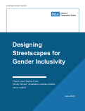 Cover page of Designing Streetscapes for Gender Inclusivity