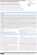 Cover page: The Impact of Human Trafficking Training on Healthcare Professionals’ Knowledge and Attitudes