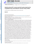 Cover page: Amyloid and tau‐PET in early‐onset AD: Baseline data from the Longitudinal Early‐onset Alzheimer's Disease Study (LEADS)