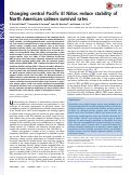 Cover page: Changing central Pacific El Niños reduce stability of North American salmon survival rates.