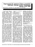 Cover page: Reports from the American Library Association Midwinter Meeting: Seattle, Washington, January 18‐22, 2007