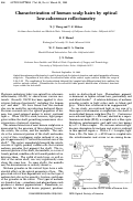 Cover page: Characterization of human scalp hairs by optical low-coherence reflectometry.