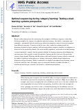 Cover page: Optimal sequencing during category learning: Testing a dual-learning systems perspective