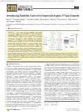 Cover page: Introducing Solubility Control for Improved Organic P‑Type Dopants