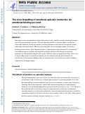 Cover page: The slow forgetting of emotional episodic memories: an emotional binding account