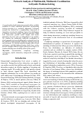 Cover page: Network Analysis of Multimodal, Multiscale Coordination in Dyadic Problem Solving