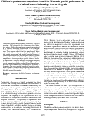 Cover page: Children’s spontaneous comparisons from 26 to 58 months predict performance inverbal and non-verbal analogy tests in 6th grade