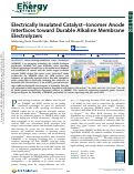 Cover page: Electrically Insulated Catalyst–Ionomer Anode Interfaces toward Durable Alkaline Membrane Electrolyzers