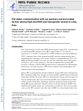 Cover page: HIV Status Communication with Sex Partners and Associated Factors Among High-Risk MSM and Transgender Women in Lima, Peru