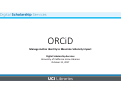 Cover page: ORCiD: Manage Author Identity to Maximize Scholarly Impact