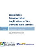 Cover page: Sustainable Transportation Implications of On-Demand Ride Services