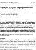 Cover page: On measuring the response of mesophyll conductance to carbon dioxide with the variable J method.