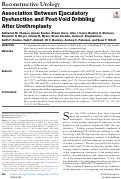 Cover page: Association Between Ejaculatory Dysfunction and Post-Void Dribbling After Urethroplasty