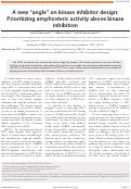 Cover page: A new “angle” on kinase inhibitor design: Prioritizing amphosteric activity above kinase inhibition