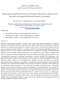Cover page: Temperature-Dependent Density and Viscosity Prediction for Hydrocarbons: Machine Learning and Molecular Dynamics Simulations