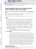 Cover page: Vitamin D Binding Protein and 25-Hydroxyvitamin D Levels: Emerging Clinical Applications