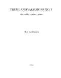 Cover page: Theme and Variations no. 2