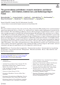 Cover page: The gut microbiota and diabetes: research, translation, and clinical applications - 2023 Diabetes, Diabetes Care, and Diabetologia Expert Forum.